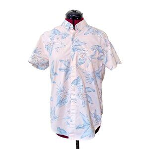 Hollister Epic Flex Men's Medium M Tropical Hawaiian Button Down Shirt Stretch